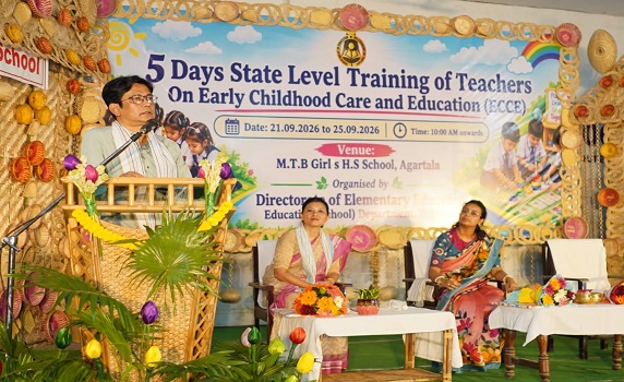 Five-day teacher training programme on ECCE begins in Agartala.